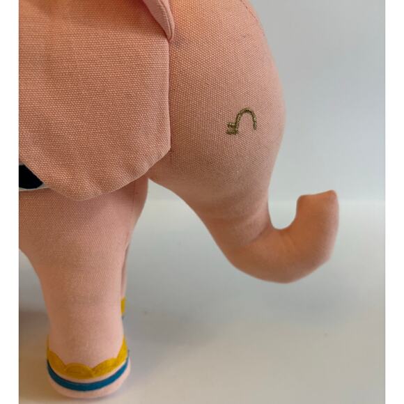 Pillowfort Pink Embroidered Elephant Decor Pillow Plush - Picture 3 of 6